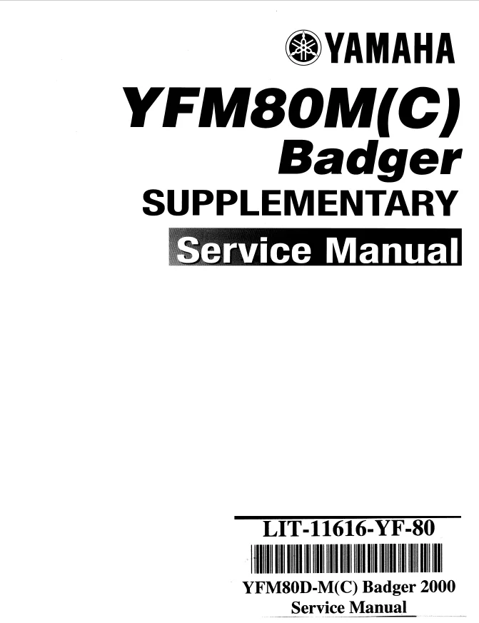 1992-2001 Yamaha Badger 80 Service Manual Service Manual - PDF Download - Image 6
