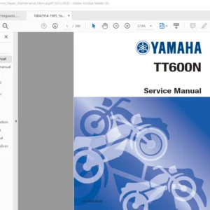 1985 Yamaha Tt600 Service Repair Maintenance  Manual - PDF DOWNLOAD