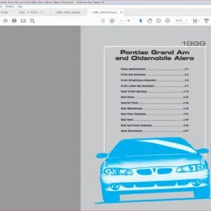 1990-2004 Pontiac Grand Am Collision Repair Manual Instant - PDF DOWNLOAD