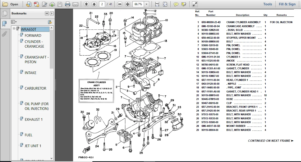 1995 Yamaha Wave Runner Iii Wra650t Parts Manual Catalog Download - PDF DOWNLOAD - Image 4