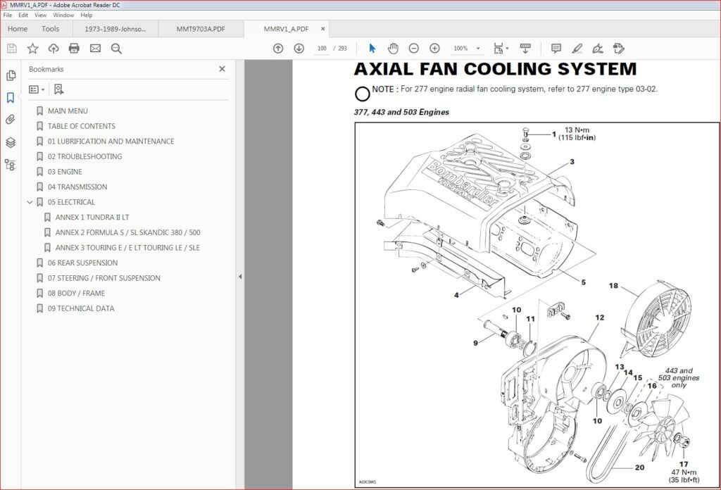 1997 Ski Doo Snowmobile Service Parts Manual - PDF DOWNLOAD ...