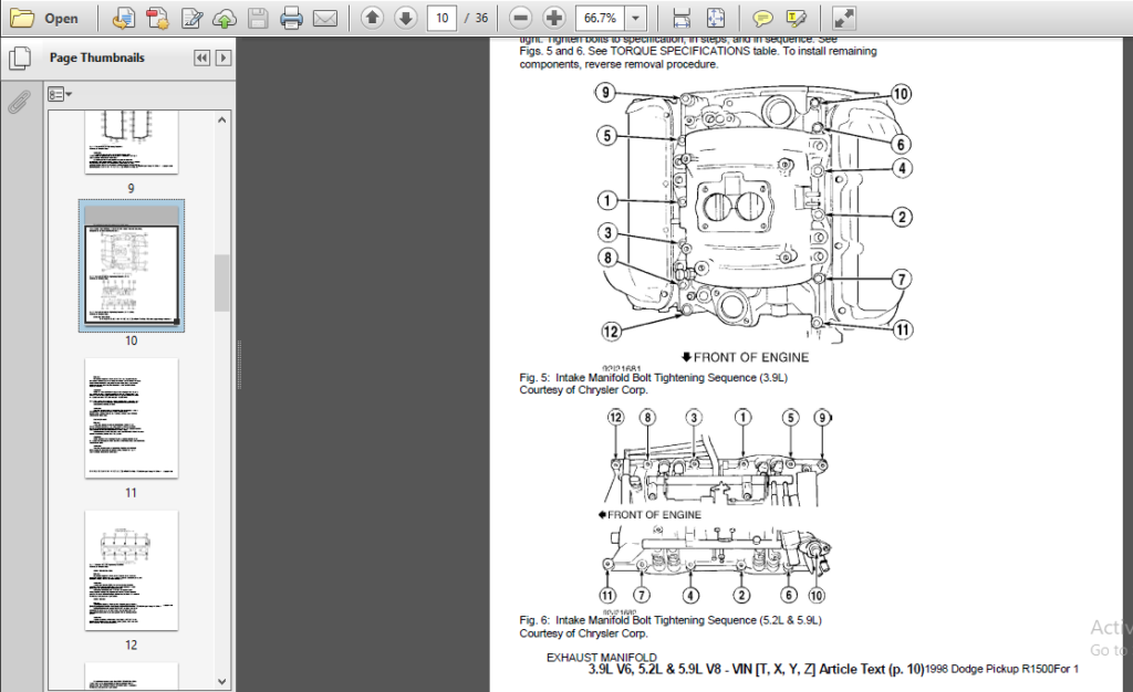 1998 Dodge Pickup Truck R1500 Service Repair Manual 98 - PDF DOWNLOAD ...