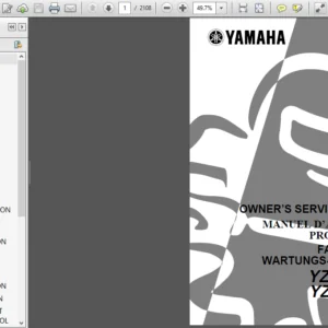 2002-2007 Yamaha Yz 85 Service Shop Repair Manual - PDF DOWNLOAD