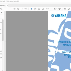 2003-2006 Yamaha Wr 450 F Service Repair Manual Download - PDF Download