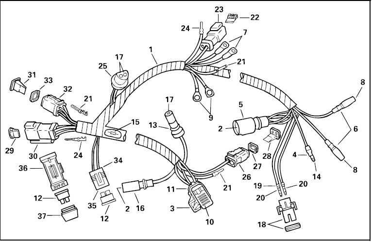 2004 Johnson Evinrude 150hp 175hp V6 2-stroke Parts Catalog Manual ...