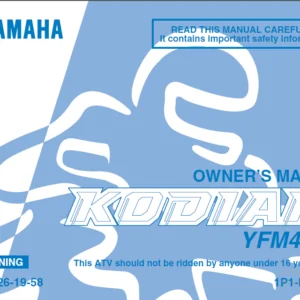 2005-2006 Yamaha Kodiak 400 4x4 Service Manual And Atv Owners Manual  Workshop Repair Download