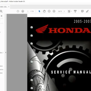 2005-2007 Honda Cr250r Service Manual - PDF Download