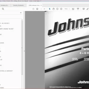 2006 Johnson Evinrude 4hp 5hp 6hp 4 stroke Outboard Parts Catalog Manual Download
