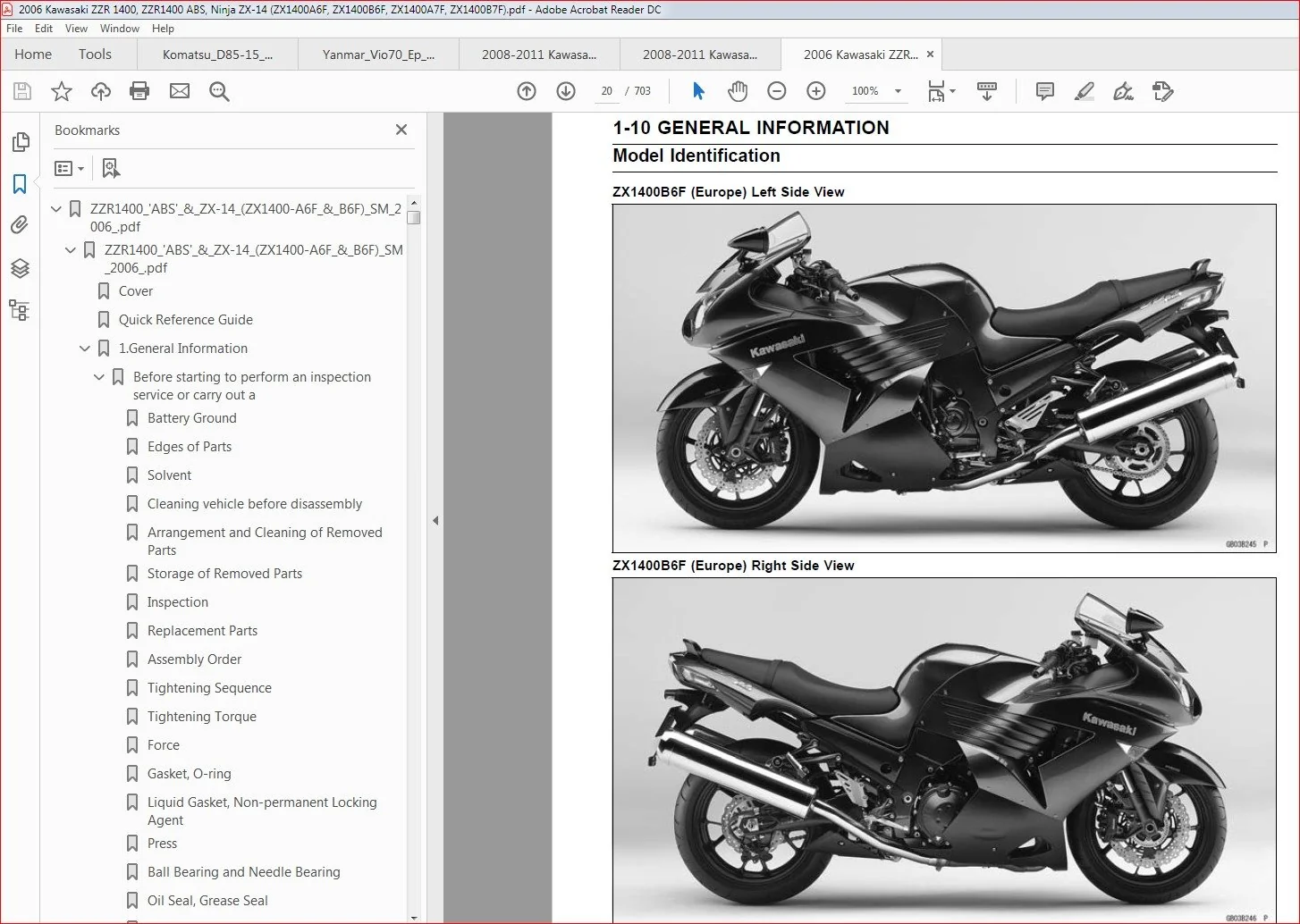 2006 Kawasaki Zzr1400 Zzr1400 Abs Ninja Zx 14 Motorcycle Workshop Repair Service Manual DOWNLOAD - Image 4