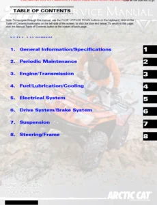 2012 Arctic Cat 500 700 Atv Factory Service Manual - PDF Downloads