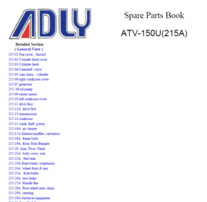 Adly 150 UTILITAIRE parts Eng - PDF DOWNLOAD