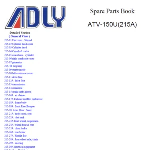 Adly 150 UTILITAIRE parts Eng - PDF DOWNLOAD