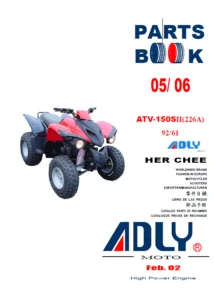 Adly ATV-150SII(226A) '05-'06 parts - PDF Download