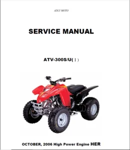 Adly ATV 300SU I9261 2006 Service Repair Manual - PDF DOWNLOAD