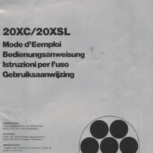 Bell Howell 20xc 20xsl Francais Deutsch Italiano Nederland - PDF DOWNLOAD