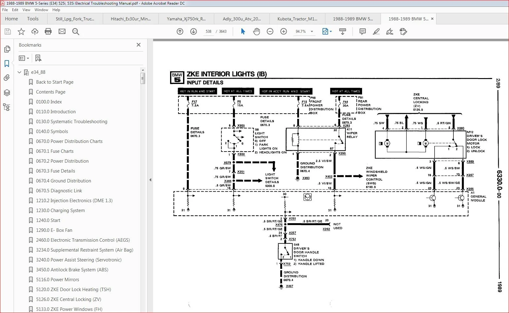 Bmw 1988-1989 5 Series E34 525i 535i Electrical Troubleshooting Manual Etm 10102 Quality  DOWNLOAD - Image 3