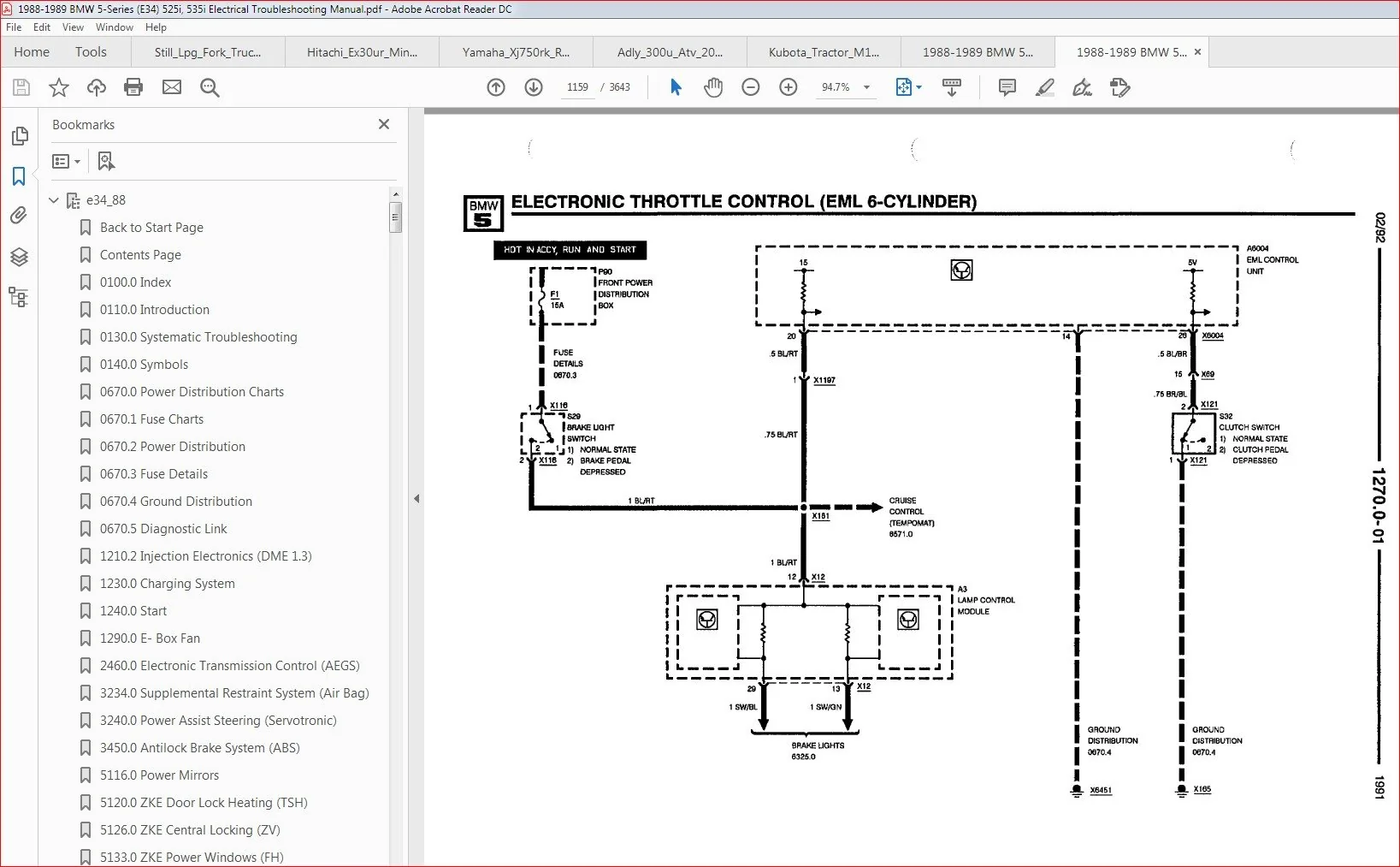 Bmw 1988-1989 5 Series E34 525i 535i Electrical Troubleshooting Manual Etm 10102 Quality  DOWNLOAD - Image 2