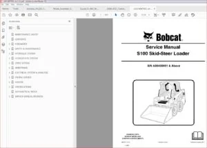 Bobcat S100 Skid Steer Loader Service Repair Workshop Manual Download SN Ab6420001 Above - PDF DOWNLOAD