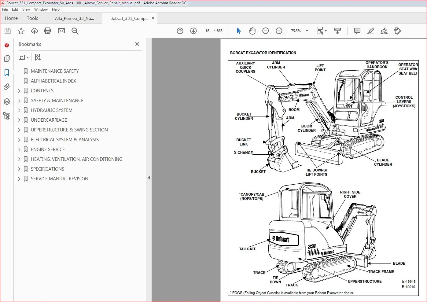 Bobcat 331 Compact Excavator Sn Aacs11001 Above Service Repair Manual - PDF DOWNLOAD - Image 3