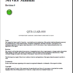 Canon Pixma Pro9500 Printer Service Repair Manual - PDF Download