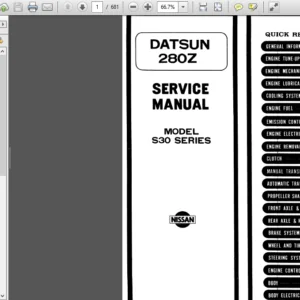 INFINITI 280z 1975-1983 REPAIR SERVICE WORKSHOP MANUAL PDF DOWNLOAD
