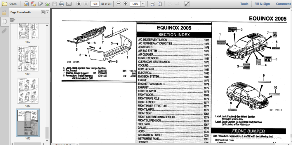 Chevy Trailblazer Parts Manual Catalog Download 2002-2006 - PDF