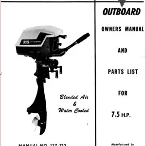 Clinton Outboard K752 7 5 Hp Owners Parts Manual - PDF DOWNLOAD