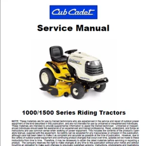 Cub Cadet Lt 1045 Factory Service Repair Manual - PDF DOWNLOAD