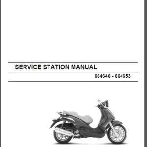Piaggio Beverly Cruiser 500 500ie Ie Service Repair Workshop Manual Instant Download - PDF