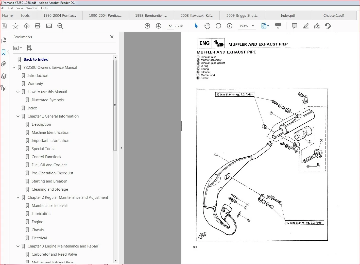 Yamaha Yz250 Yz 250 1988 88 Service Repair Workshop Manual - PDF DOWNLOAD - Image 5