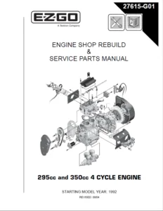 EZ GO  Engine Workshop Manual 295cc 350cc -PDF Download
