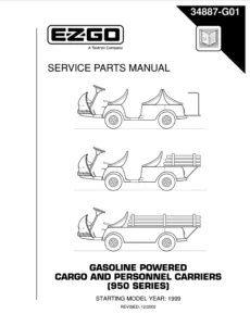 EZ GO Service Manual 950 Carge 952G Gas - PDF DOWNLOAD
