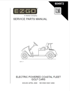 EZ GO Utility Service Manual Golf cars 2006 - PDF Download