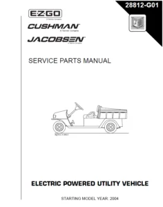 EZ GO Utility service Manual Industrial 100 2100 2004 Electric