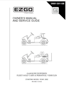 EZ GO owners service guide Manual 2002 golf car - PDF Download