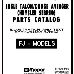 Eagle Talon Parts Manual Catalog Download 1995-1996 - PDF DOWNLOAD
