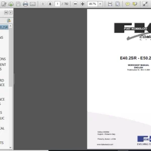 Fiat Kobelco Service E40 2sr E45 2sr Evolution Shop Manual Excavator Workshop Repair Book - DOWNLOAD