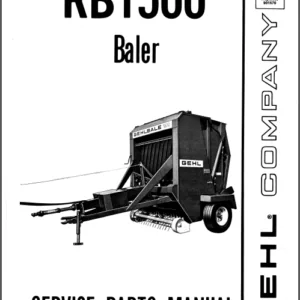 Gehl Rb1500 Rb 1500 Baler Parts Part Ipl Manual - PDF DOWNLOAD