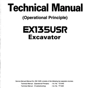 Hitachi Ex135usr Excavator Service Manual Set
