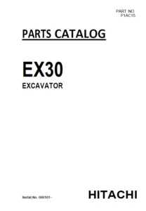 Hitachi Ex30 Mini Excavator Parts Catalog Manual Serial Number 000101 And Up - PDF Download
