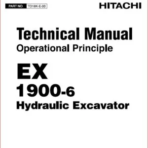Hitachi Ex1900 6 Hydraulic Excavator Service Repair Manual - PDF DOWNLOAD
