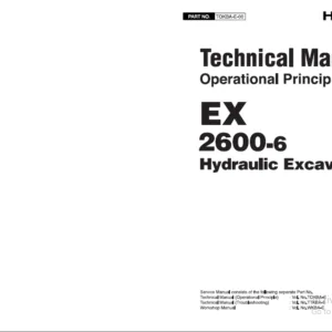 Hitachi Ex2600-6 Hydraulic Excavator Service Manual - PDF DOWNLOAD