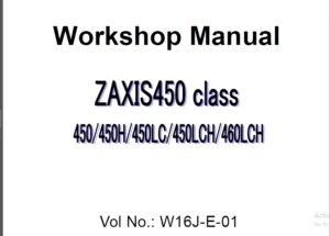 Hitachi Zaxis 450 450h 450lc 450lch 460lch Excavator WORKSHOP SERVICE REPAIR MANUAL DOWNLOAD.PDF