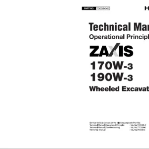 Hitachi Zaxis Zx 170w 3 190w 3 Wheeled Service Manual - PDF Download