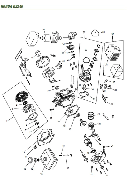 Honda gx240 gx270 gx340 gx390 engine 3 manual set service repair workshop manual download - PDF - Image 2
