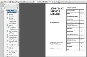 Hummer H1 Service Workshop  Manual 1995-2007 - PDF Download