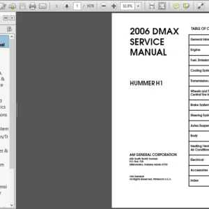 Hummer H1 Service Workshop  Manual 1995-2007 - PDF Download