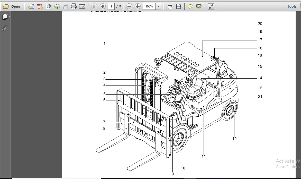 Hyundai 35l 40l 45l 50l 7a Forklift Truck Service Repair Workshop Manual Download - Image 5