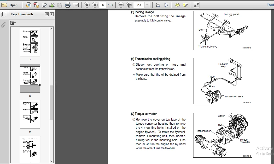 Hyundai 35l 40l 45l 50l 7a Forklift Truck Service Repair Workshop Manual Download - Image 3