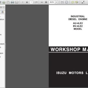 Isuzu Au 4le2 Bv 4le2 Series Diesel Engine Service Repair Workshop Manual - Pdf Download